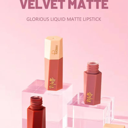 14-Color Matte Waterproof Liquid Lipstick Set - Glossorea