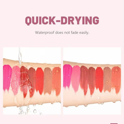 14-Color Matte Waterproof Liquid Lipstick Set - Glossorea