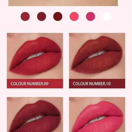 14-Color Matte Waterproof Liquid Lipstick Set - Glossorea