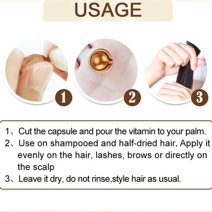 30PCS Hair Growth Oil Capsules – Natural, Moisturizing & Restorative - Glossorea