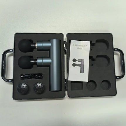 Portable Electric Massage Gun – Double Head, USB Rechargeable - Glossorea