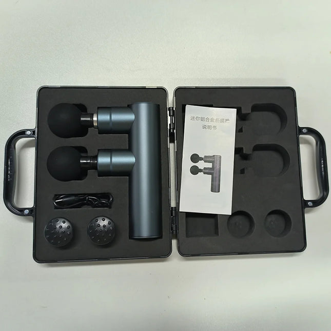 Portable Electric Massage Gun – Double Head, USB Rechargeable - Glossorea