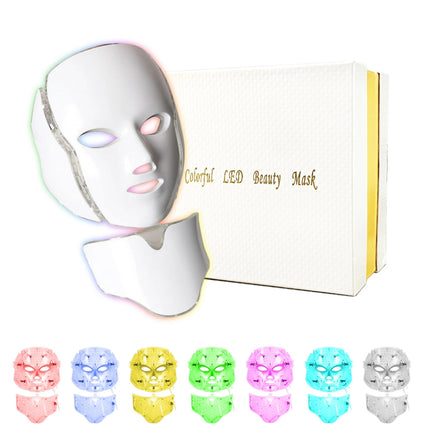 LED 7-Color Light Therapy Facial Mask – Skin Firming & Whitening - Glossorea
