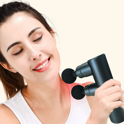 Portable Electric Massage Gun – Double Head, USB Rechargeable - Glossorea