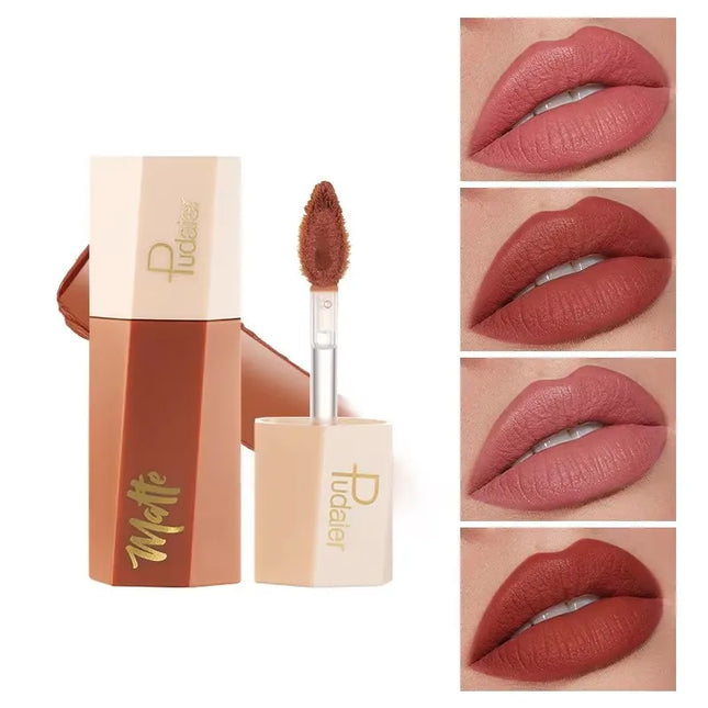14-Color Matte Waterproof Liquid Lipstick Set - Glossorea