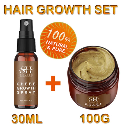 Sevich Chebe Hair Growth Set – Oil, Powder, Serum & Spray - Glossorea