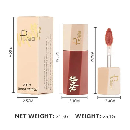 14-Color Matte Waterproof Liquid Lipstick Set - Glossorea