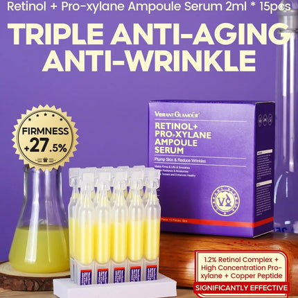 Retinol + Pro-Xylane Ampoule – Anti-Aging Repair (15pcs) - Glossorea