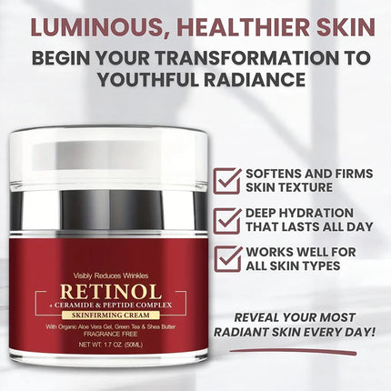 Instant Retinol Firming & Wrinkle Removal Cream - Glossorea