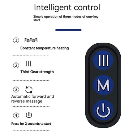 Electric Heated Neck Massage Pillow – U-Shaped Memory Foam - Glossorea