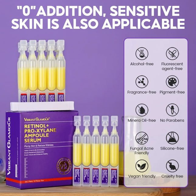 Retinol + Pro-Xylane Ampoule – Anti-Aging Repair (15pcs) - Glossorea