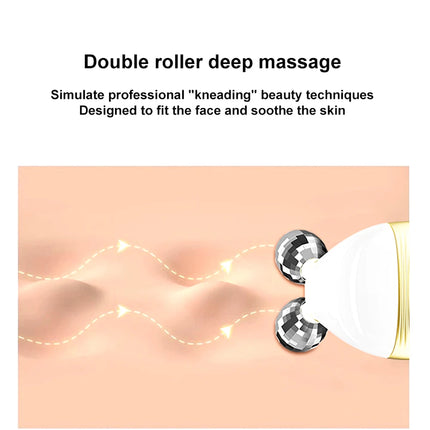 3D Face Roller Massager – Portable Manual Lifting Tool - Glossorea