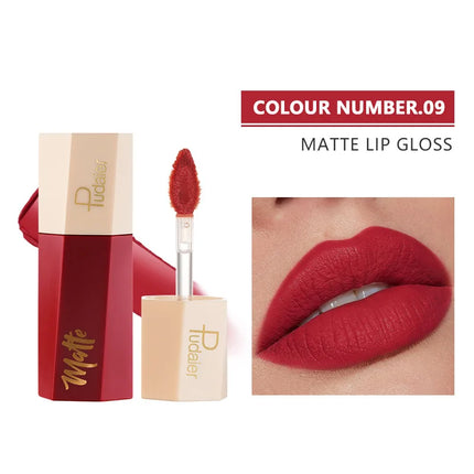 14-Color Matte Waterproof Liquid Lipstick Set - Glossorea