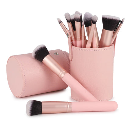 14PCS Professional Makeup Brush Set with Holder - Glossorea