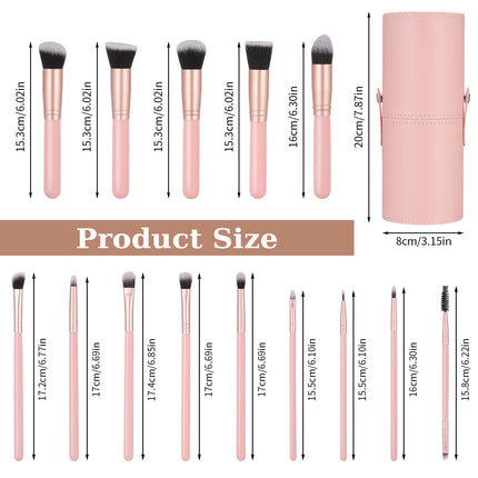 14PCS Professional Makeup Brush Set with Holder - Glossorea