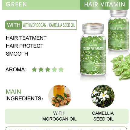 Sevich Vitamin Hair Capsules – Keratin & Moroccan Oil Anti-Hair Loss - Glossorea
