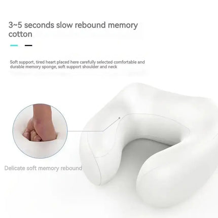 Electric Heated Neck Massage Pillow – U-Shaped Memory Foam - Glossorea