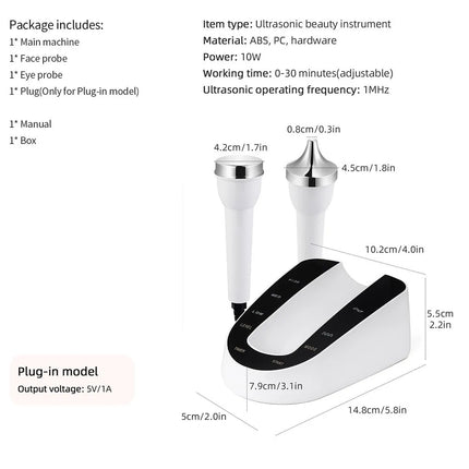 High Frequency Ultrasonic Face Massager – Lifting & Eye Care Device - Glossorea