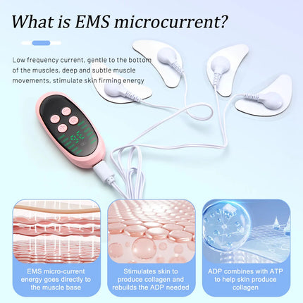 EMS Facial Massager – Microcurrent Lifting & Anti-Wrinkle Device - Glossorea