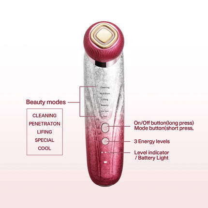 Rechargeable Facial Massager – Neck & Face Beauty Device - Glossorea
