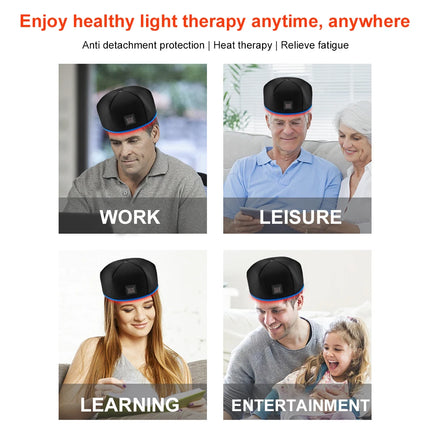 Red Light Therapy Hair Growth Cap – Rechargeable & Unisex - Glossorea