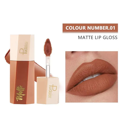 14-Color Matte Waterproof Liquid Lipstick Set - Glossorea