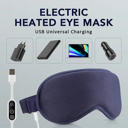 Heated Eye Massager – 6 Modes for Dark Circles & Relaxation - Glossorea