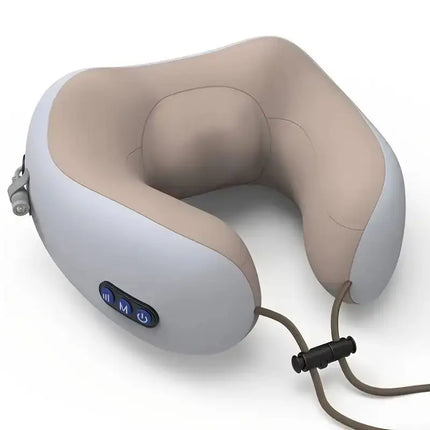 Electric Heated Neck Massage Pillow – U-Shaped Memory Foam - Glossorea