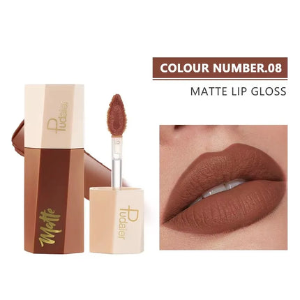14-Color Matte Waterproof Liquid Lipstick Set - Glossorea