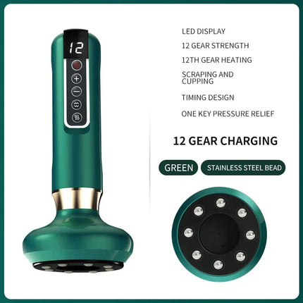 Tricolor Electric Gua Sha Massager – Anti-Cellulite & Slimming Tool - Glossorea