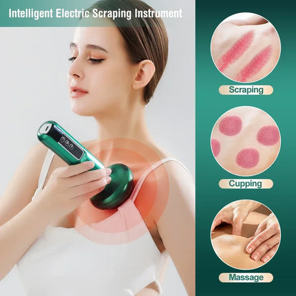 Tricolor Electric Gua Sha Massager – Anti-Cellulite & Slimming Tool - Glossorea