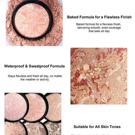 Marble Bronzer Powder – Oil Control & Long-Lasting Finish - Glossorea