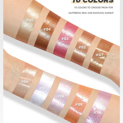10-Color Liquid Blush Set – Lightweight & Long-Lasting - Glossorea