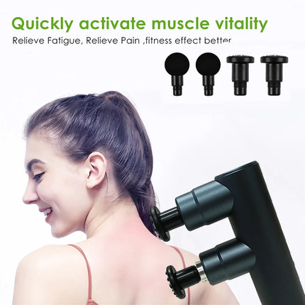 Portable Electric Massage Gun – Double Head, USB Rechargeable - Glossorea