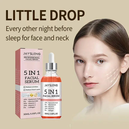 Jaysuing 5-in-1 Hyaluronic Face Serum – 30ml - Glossorea