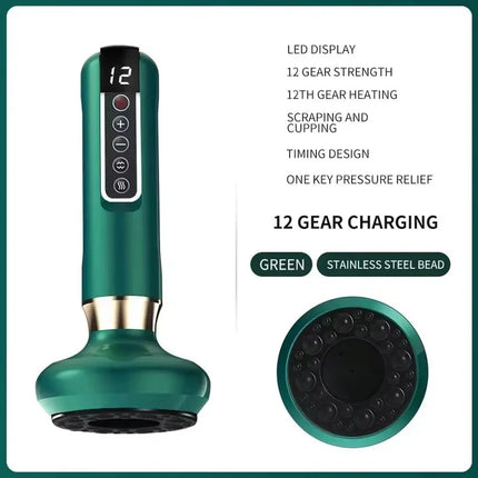 Tricolor Electric Gua Sha Massager – Anti-Cellulite & Slimming Tool - Glossorea