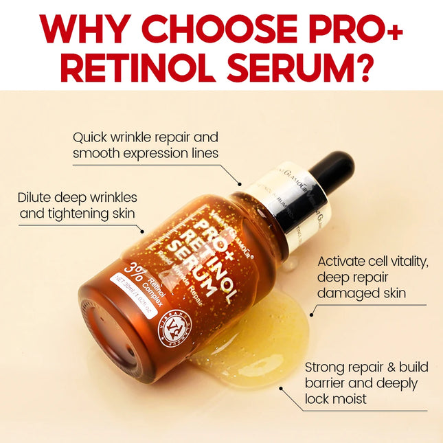 VIBRANT GLAMOUR Retinol Pro+ Serum 3% – 30ml - Glossorea