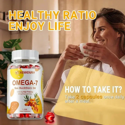 OMEGA-7 Sea Buckthorn Oil – Skin, Hair, Nails & Heart Support - Glossorea