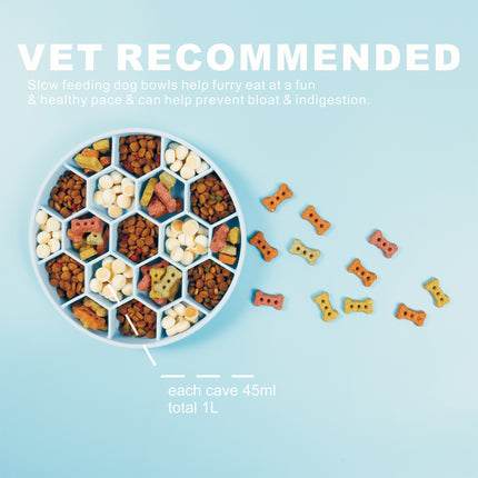 Honeycomb Pet Slow Food Bowl - Glossorea