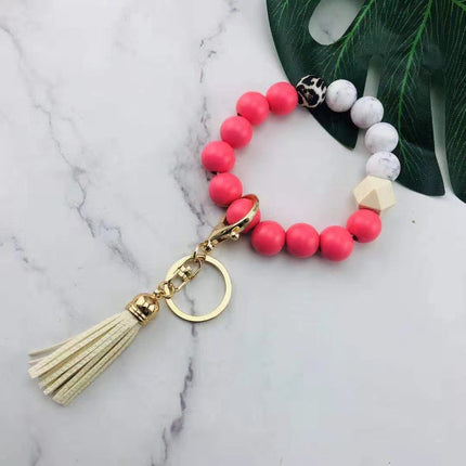 Fashion Personalized Key Chain Bracelet Beads - Glossorea